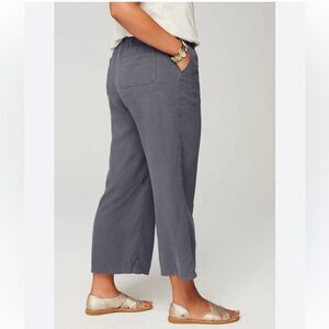 J. Jill Pure Jill Gray Cropped Style Pants Wider Leg Size XL 100% Lyocell